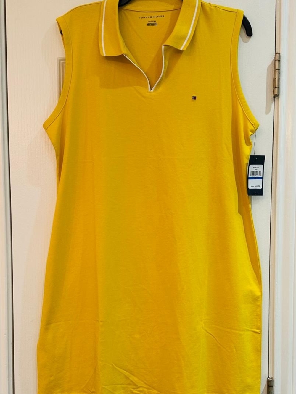 NWT Tommy Hilfiger Yellow Sleeveless Polo Mini Dress